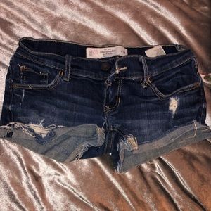 Abercrombie Jean Shorts SZ 00 W24  Blue Cutoff